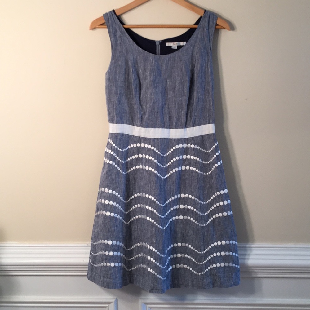 Boden 100% Linen Dress Size US 6r